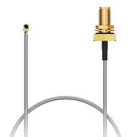 GCT CAB602RF-0300-A-1 RF / Coaxial Cable Assembly, 11.8 ", 300 mm, 1.13mm, IPEX MHFI Right Angled Plug