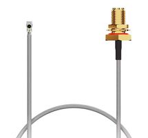 GCT CAB422RF-0300-A-1 RF / Coaxial Cable Assembly, 11.8 ", 300 mm, 1.37mm, IPEX MHF4L LK Right Angled Plug