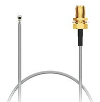 GCT CAB424RF-0300-A-1 RF / Coaxial Cable Assembly, 11.8 ", 300 mm, 1.37mm, IPEX MHF4L LK Right Angled Plug