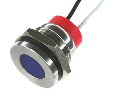 OSHINO LAMPS PL14SL016 LED Panel Mount Indicator, 625nm, 140 deg, Red, 240 V, 14 mm, 20 mA, 70 mcd, IP67