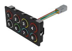 EAO K09-00.000035 Keypad, Symbol - 1 to 8 Numbers, Rugged, CANopen, 09 Series, 2 x 4