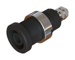 CAL TEST ELECTRONICS CT4397-01-0 Banana Test Connector, 4mm, Jack, Panel Mount, 36 A, 1 kV, Nickel Plated Contacts, Black
