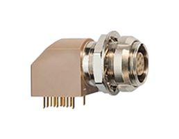 LEMO EXG.1B.303.HLN Circular Connector, Standard Circular Connector, 1B Series, Right Angle Panel Mount Receptacle