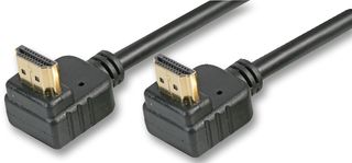 PRO SIGNAL PSG03666 Audio / Video Cable Assembly, HDMI Plug, 90°, HDMI Plug, 90°, 6.6 ft, 2 m, Black