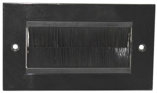 PRO SIGNAL PSG3276 2 GANG BLACK BRUSH FACEPLATE