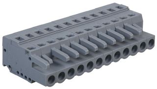 WAGO 231-112/026-000 Pluggable Terminal Block, 5 mm, 12 Ways, 28 AWG, 12 AWG, 2.5 mm², Clamp