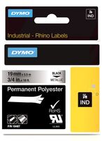 DYMO 18487 Label Printer Tape, Rhino, Adhesive, Metallic, 5.5 m