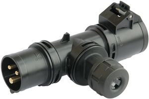 PCE 94325000 Pin & Sleeve Connector, 16 A, 230 V, Cable Mount, Socket, 2P+E, Black