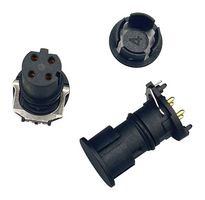 NORCOMP 862-D04-213R001 SENSOR CONN, M12, 4POS, RCPT, PCB