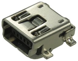TE CONNECTIVITY 1734035-2.. MINI USB CONNECTOR, RECEPTACLE 5POS, SMD