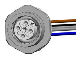 NORCOMP FPM12A05I12BF01 SENSOR CORD, 5P M12 RCPT-FREE END, 12"