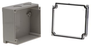 BUD INDUSTRIES PNB-30417-CKO ENCLOSURE, ABS/PC, GRAY/CLEAR