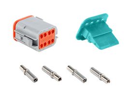 AMPHENOL SINE/TUCHEL AT06-08SA-KIT01. AUTOMOTIVE CONNECTOR, PLUG, 8POS, 13A