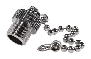 STEWART CONNECTOR SS-12800-011 METAL CAP W/ TETHER, M8 SOCKET, BRASS