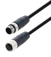 L-COM TRG884-P6B-2M SENSOR CORD, 8P M12 PLUG-RCPT, 6.6FT