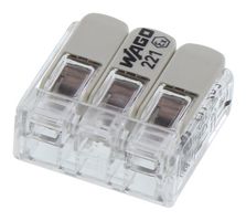 WAGO 221-483. TERMINAL BLOCK, PLUGGABLE, 3POS, 12AWG