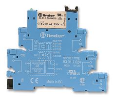 FINDER 38.51.7.024.5050 RELAY, SPDT, 250VAC, 6A