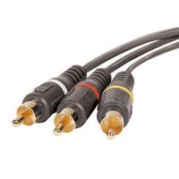 STELLAR LABS 24-12088 CABLE, AUDIO VIDEO RCA PLUG, 12FT