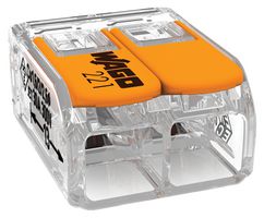 WAGO 221-612 TERMINAL BLOCK, PLUGGABLE, 2POS, 10AWG