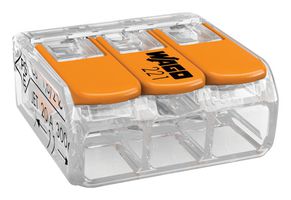 WAGO 221-613 TERMINAL BLOCK, PLUGGABLE, 3POS, 10AWG