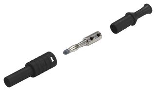 CAL TEST ELECTRONICS CT2989-0 4MM BANANA PLUG, 36A, BLACK