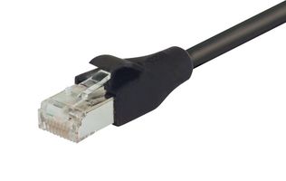 L-COM TRD695SCR-BLK-2. PATCH CABLE, RJ45 PLUG, CAT6, 600MM, BLK