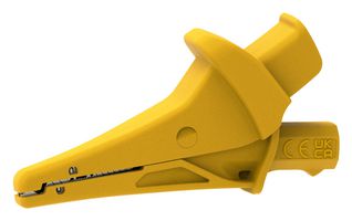 CAL TEST ELECTRONICS CT4501-4 ALLIGATOR CLIP, YELLOW, 20A, 1.2"