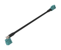 AMPHENOL RF 095FJZFJZAH-012. RF COAX CABLE, FAKRA R/A JACK-JACK, 12"