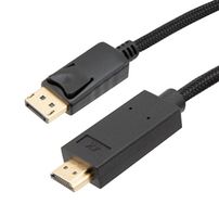 L-COM DPHDMI-MM-1M. CABLE ASSY, DP PLUG-HDMI PLUG, 3.3