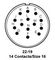 ITT CANNON MS3102E22-19PW
